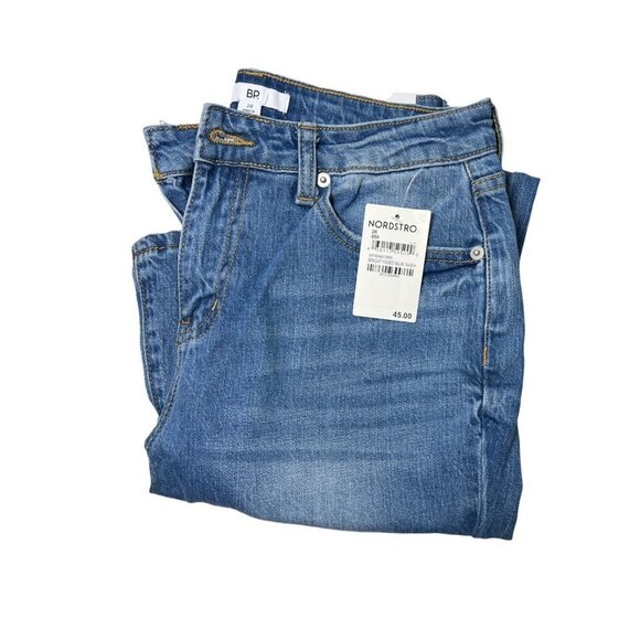 BP Womens Faded Blue Mid Rise Retro Inspired Wide Flare Leg Jeans Sz 28 New - Picture 2 of 10